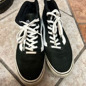 VANS High Top Black and White